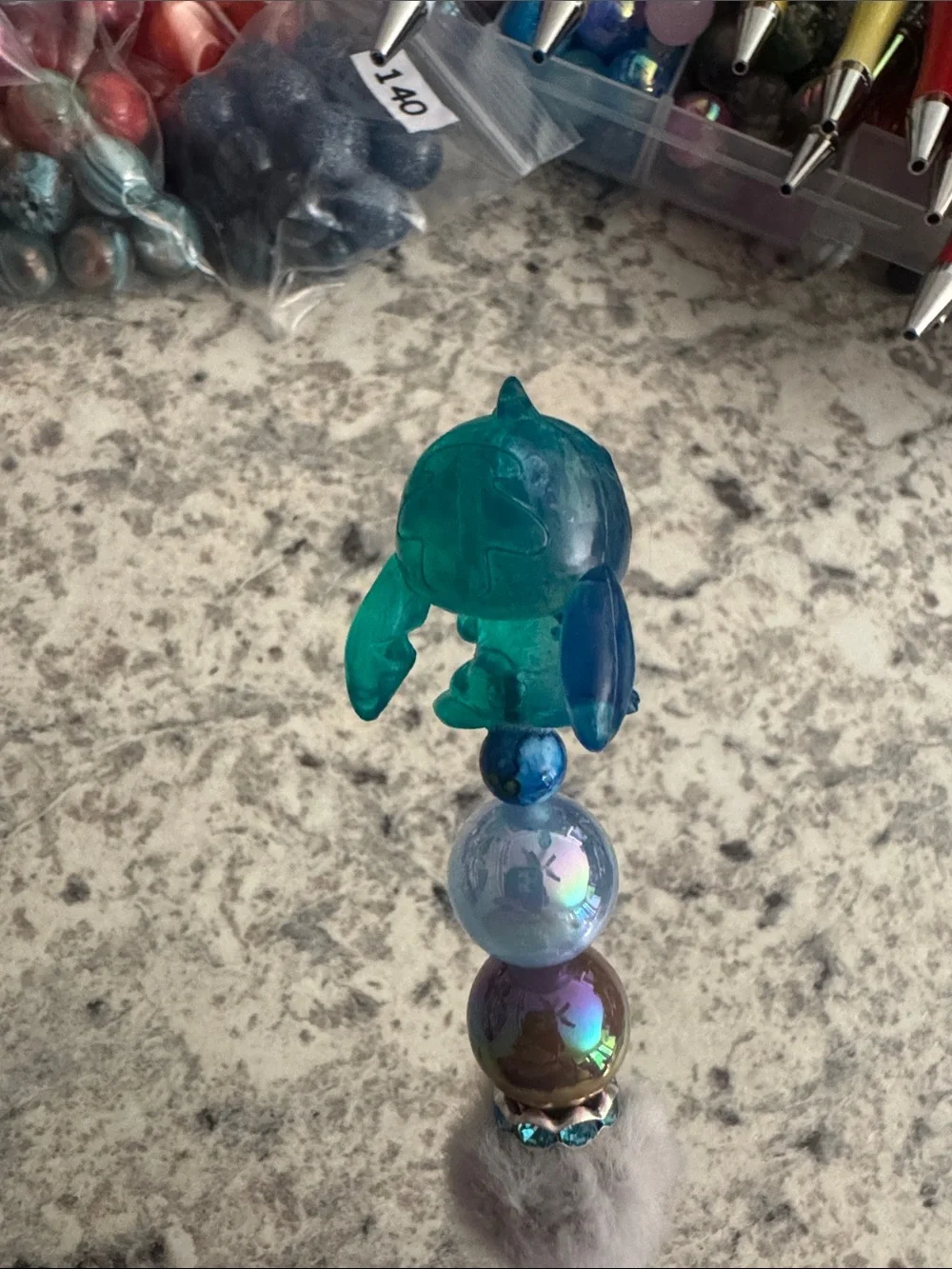 NWOT Disney Doorables Stitch Beaded Pen Handmade by Me